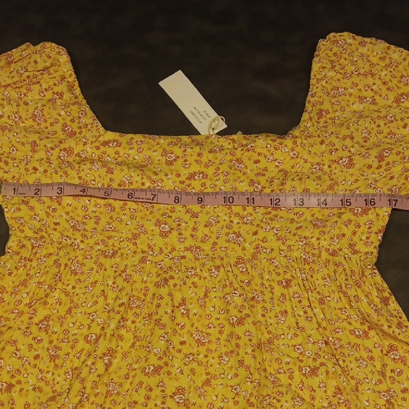 NWT. Riviera Peach Floral Long Sleeve Dress - Picture 9 of 10